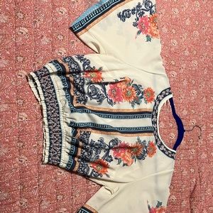 Jealous Tomato Floral Boho Low Back Top